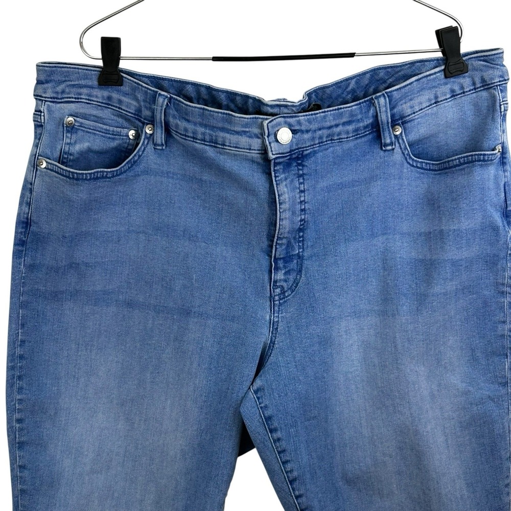 LAUREN RALPH LAUREN Embroidered Crop JEANS 22W Stretch Denim Boho 40 X 23 Stitch - Picture 6 of 16